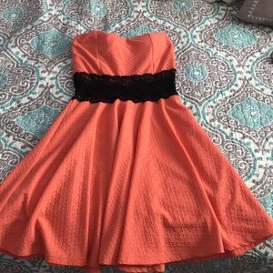 mini coral dress, worn once